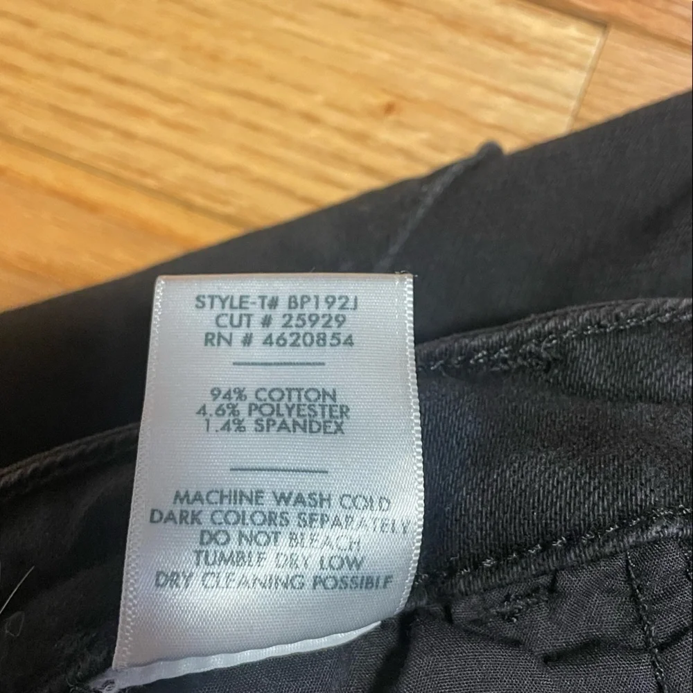Just Black Denim Black Ripped Skinny Jeans Size 26